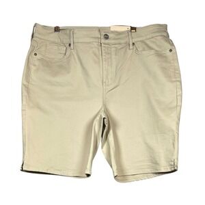 NWT NYDJ ELLA SHORT WITH SIDESEAM SLITS, Feather, LIFTxTUCK, Size 16